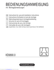 Küppersbusch KD9890.0 Instructions For Use And Installation Instructions