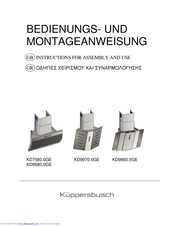 Küppersbusch KD9970.0GE Instructions For Assembly And Use
