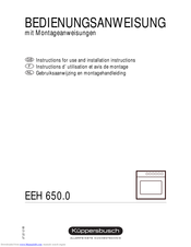 Küppersbusch EEH 650.0 Instructions For Use And Installation Instructions