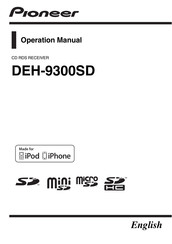 Pioneer DEH-9300SD Operation Manual