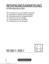 Küppersbusch KD 634.1 Instructions For Use And Installation Instructions