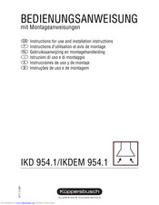 Küppersbusch IKD 954.1 Instructions For Use And Installation Instructions
