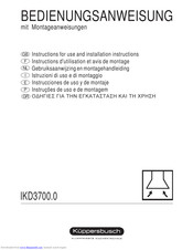 Küppersbusch IKD3700.0 Instructions For Use And Installation Instructions