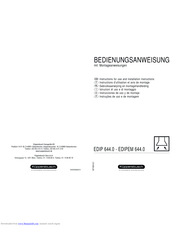 Küppersbusch EDIP 644.0 Instructions For Use And Installation Instructions