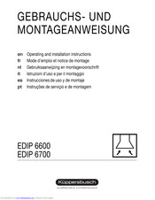Küppersbusch EDIP 6600 Operating And Installation Manual