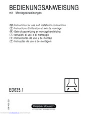 Küppersbusch ED635.1 Instructions For Use And Installation Instructions