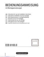 Küppersbusch EEB 6100.0 Instructions For Use And Installation Instructions