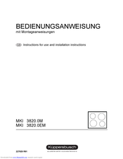Küppersbusch MKI 3820.0EM Instructions For Use And Installation Instructions
