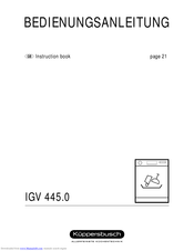 Küppersbusch IGV 445.0 Instruction Book