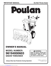 Poulan Pro 96194000603 User Manual