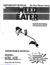 Poulan Pro GTI17T User Manual