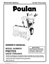 Poulan Pro P627ES User Manual