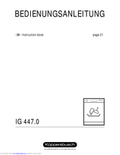 Kuppersbusch IG 447.0 Instruction Book