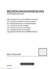Kuppersbusch EKE 9742.0-35F Instructions For Use And Installation Instructions