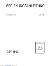 Kuppersbusch GSV 4500 Instruction Book