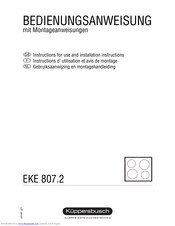 Kuppersbusch EKE 807.2 Instructions For Use And Installation Instructions