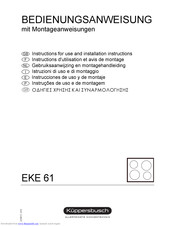 Kuppersbusch EKE 61 Instructions For Use And Installation Instructions