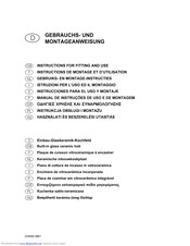 Kuppersbusch .GK 58 Series Instructions For Fitting And Use