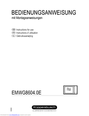 Kuppersbusch EMWG8604.0E Instructions For Use Manual