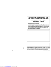 Kuppersbusch PCFZ 60 N4 Instructions Manual