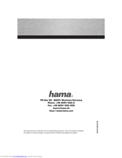 Hama 102146 Operating	 Instruction