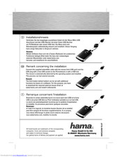 Hama M520 Operating	 Instruction