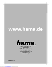 Hama 39751 Operating	 Instruction