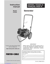 Porter-Cable DTE325 Instruction Manual