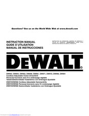 Dewalt DW952 Instruction Manual