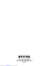 Vector VEC246 Owner's Manual & Warranty