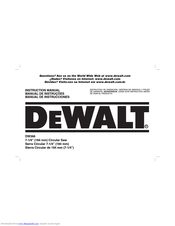 Dewalt DW366 Instruction Manual