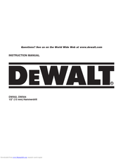 Dewalt DW502 Instruction Manual