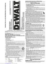 Dewalt DW911 Instruction Manual