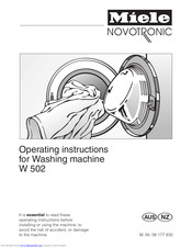Miele W 502 Operating Instructions Manual