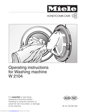 Miele W 2104 Operating Instructions Manual