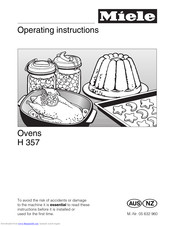 Miele H 357 Operating Instructions Manual