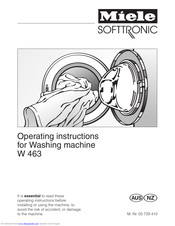 Miele W 463 Operating Instructions Manual