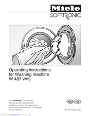 Miele W 487 WPS Operating Instructions Manual