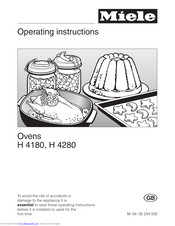 Miele H 4180 Operating Instructions Manual