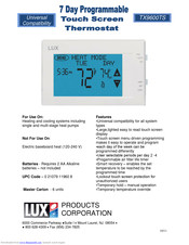 Lux Products SMART TEMP TX9600TS Features