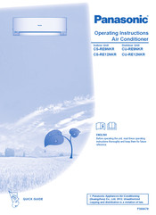 Panasonic CU-RE12NKR Operating Instructions Manual