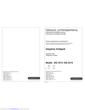 Kuppersbusch IKE 197-6 Instructions Manual