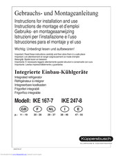 Kuppersbusch IKE 167-7 Operating Instructions Manual
