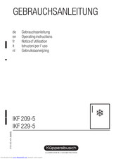 Kuppersbusch IKF 229-5 Operating Instructions Manual