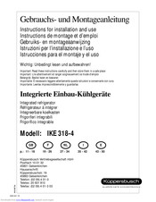 Kuppersbusch IKE 318-4 Operating Instructions Manual