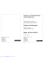 Kuppersbusch IKE 237-5 Operating Instructions Manual