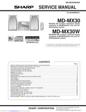Sharp MD-MX30 Service Manual