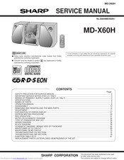 Sharp MD-X60H Service Manual