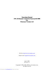 SWL SWL IR Operating Manual