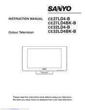 Sanyo CE27LD4BK-B Instruction Manual
